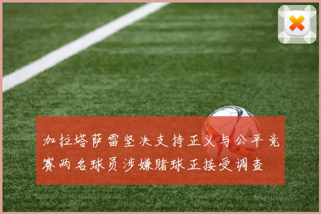 加拉塔萨雷坚决支持正义与公平竞赛两名球员涉嫌赌球正接受调查